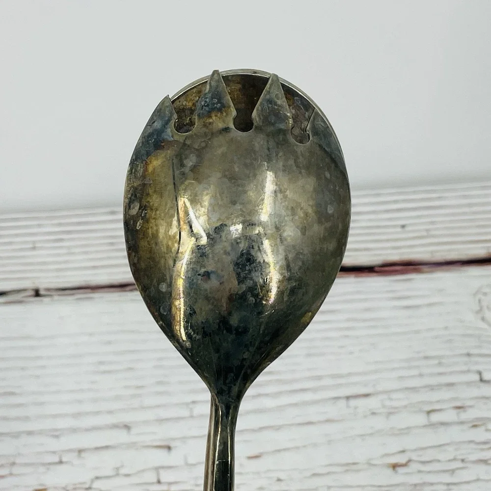 EP ZINC‎ Silverplate Silver Plated Salad Serving Scissor Tongs E.P. ITALY